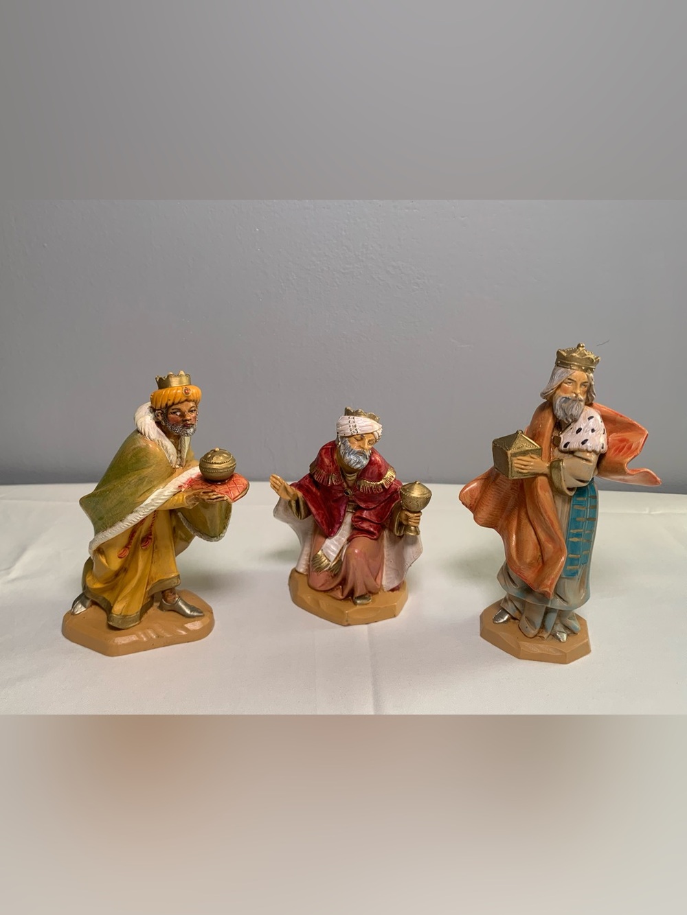 Fontanini 5” 3 Kings Nativity Set- Melchior, Balthazar, & Gaspar [Vintage]